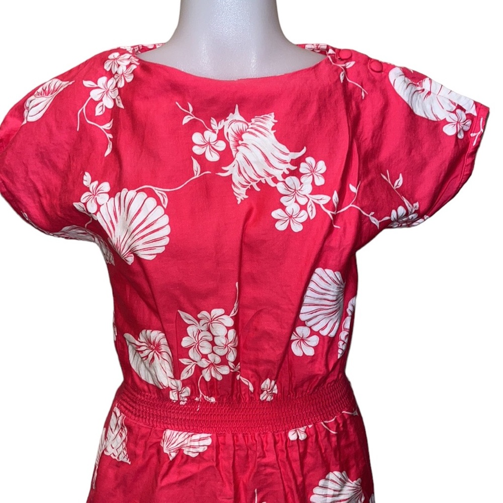 Vintage Hilo Hattie’s Pink/White Hawaiian Dress~S~Hawaii Floral Print